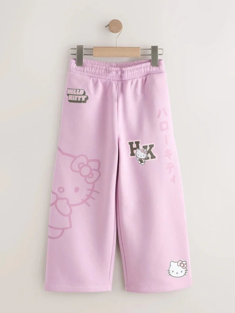 Summer Hot Selling Hello Kitty Cartoon Patterns Comfortable Design Cute Pink Pants Printed T Pants  Adult Children Sleeper Pants