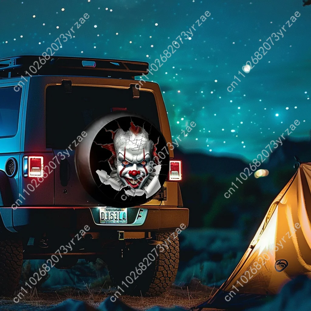 

Pennywised Clown Various Models Spare Car Tire Cover Sand Dust Prevention Protect Wind Rain Tire Cover Sturdy Durable Tire Cover
