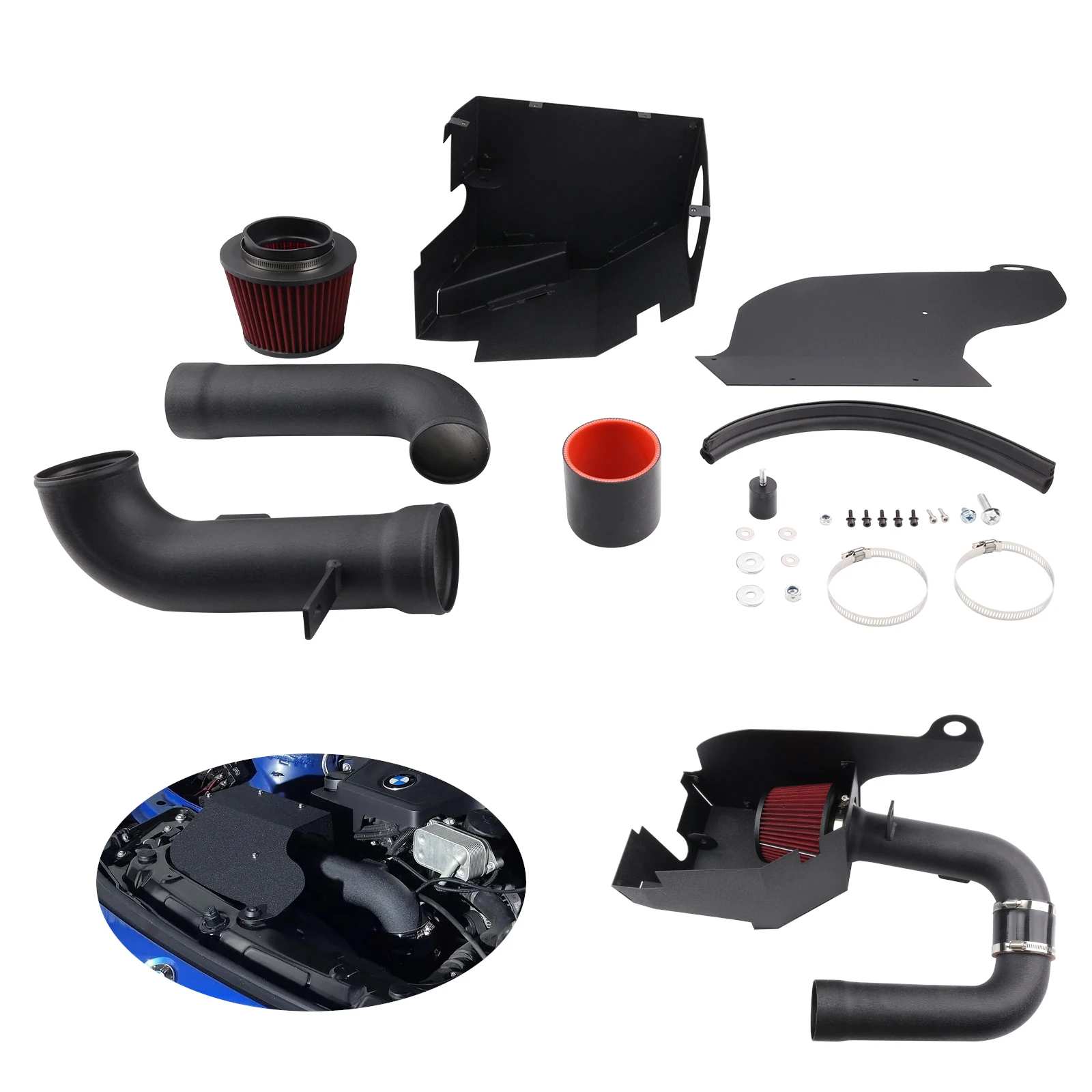 

High Flow Cold Air Intake Kit Part Upgrade for 2012+ BMW N20 N26 2.0T 125i/228i/320i/328i/420i/428i