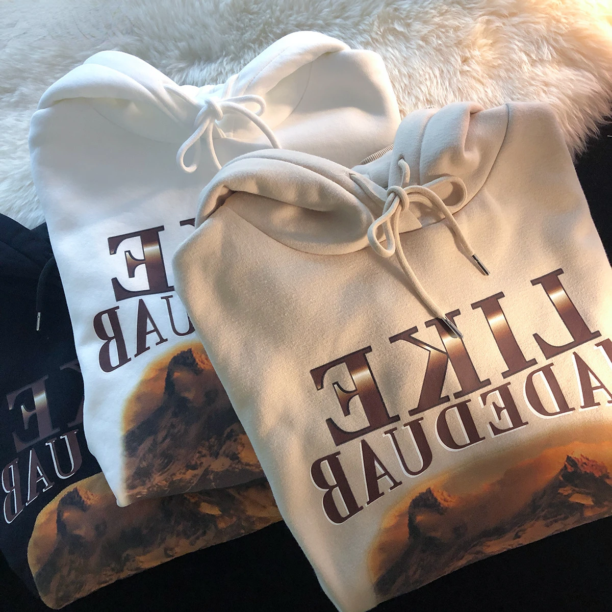 Korean Harajuku Top New Retro Street Sweatshirt Unisex Oil Painting Print Thickened Loose Casual Long Sleeve PulloverCouple Y2K