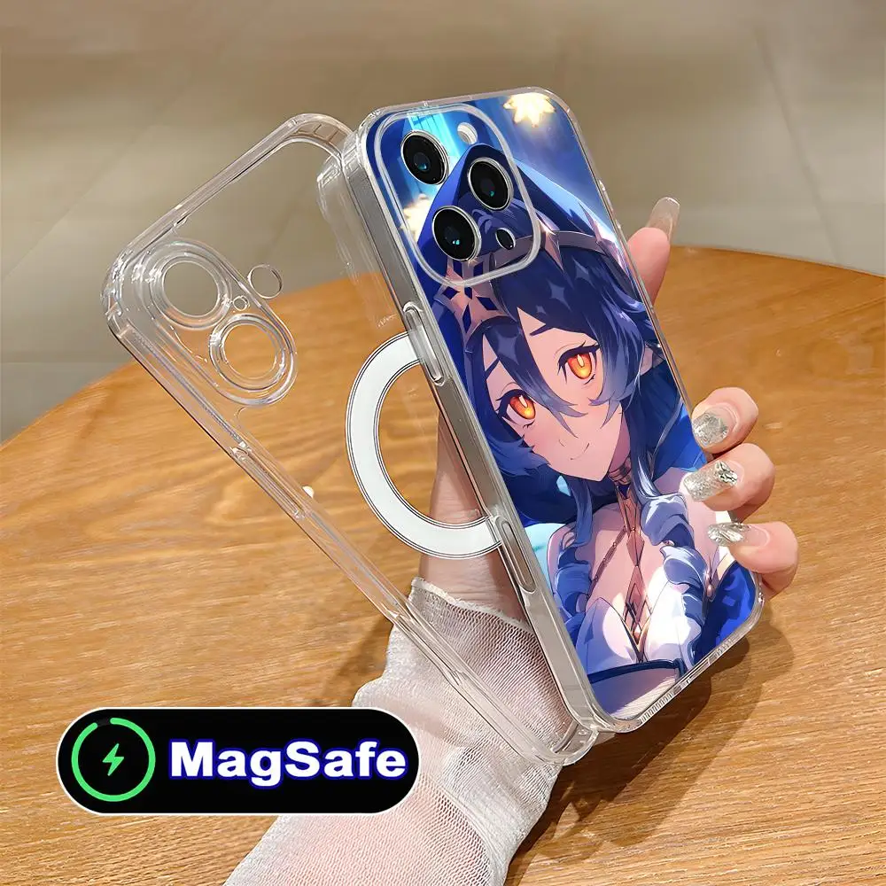 

Game GI Layla Mobile Phone Case for iPhone 17 16 15 14 13 12 11 Air Pro Max Plus Mini Magsafe Clear Colorful Cover Luxury Cover