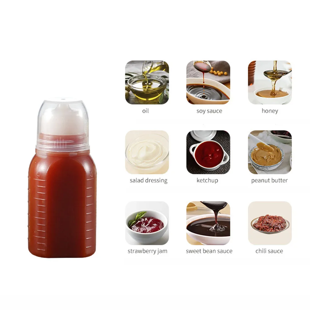 Squeeze Sauce Bottles Mini Squeeze Bottles With Lid Portable Salad Ketchup Dispenser Condiment Bottle Kitchen Accessories