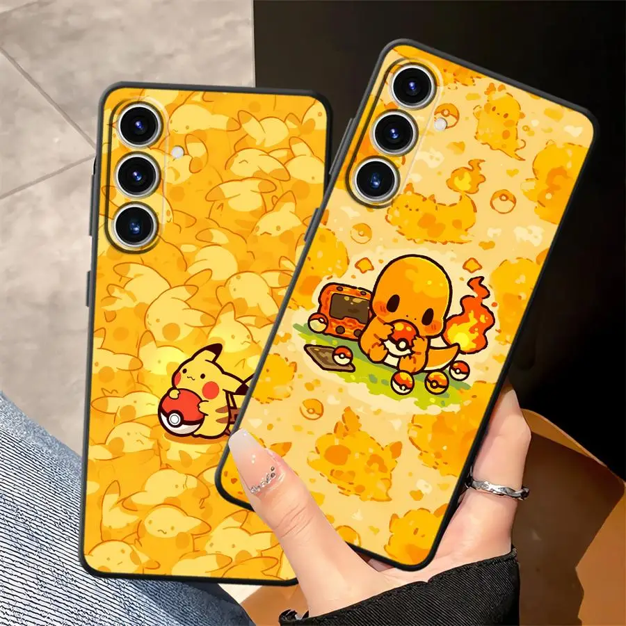 P-PikachuS C-CharmanderS Case for Samsung Galaxy A27 A52 A24 A20s A17 A12 A16 A05 A13 A14 A36 A26 A35 A04 A34 A73 A51 A71 A15