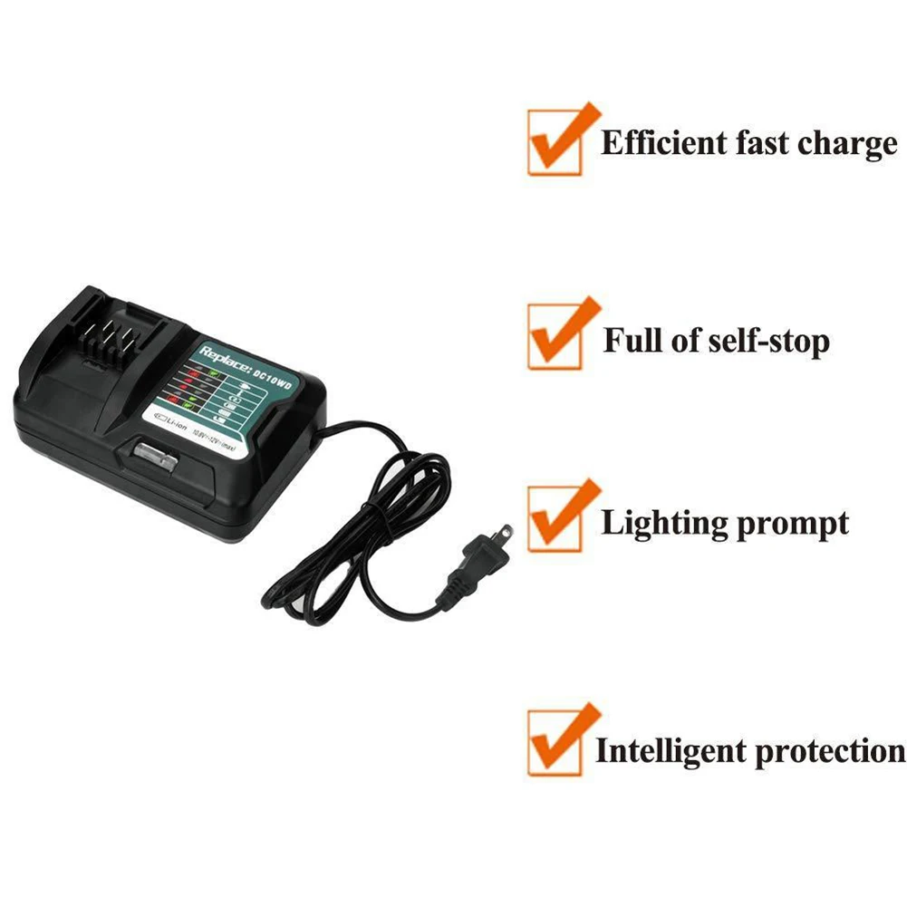 DC10WD Charger Replace for MAKITA battery 10.8V 12V BL1016 BL1040B BL1015B BL1020B BL10DC10SA CL107FDWY CL107DWM AC100-260V