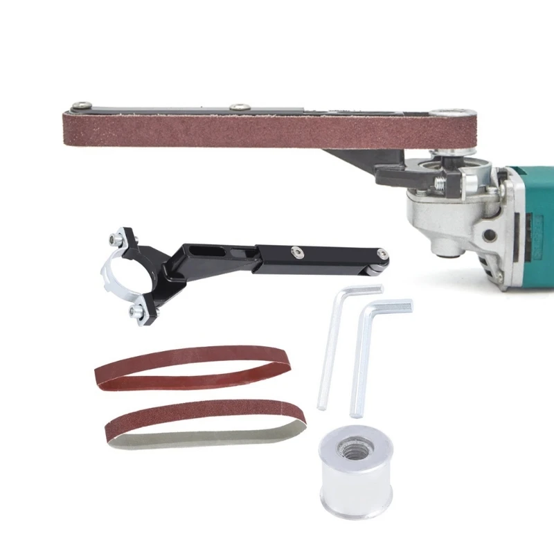 Adaptador lijadora banda para amoladora angular, accesorio lijado tubos, amoladora angular