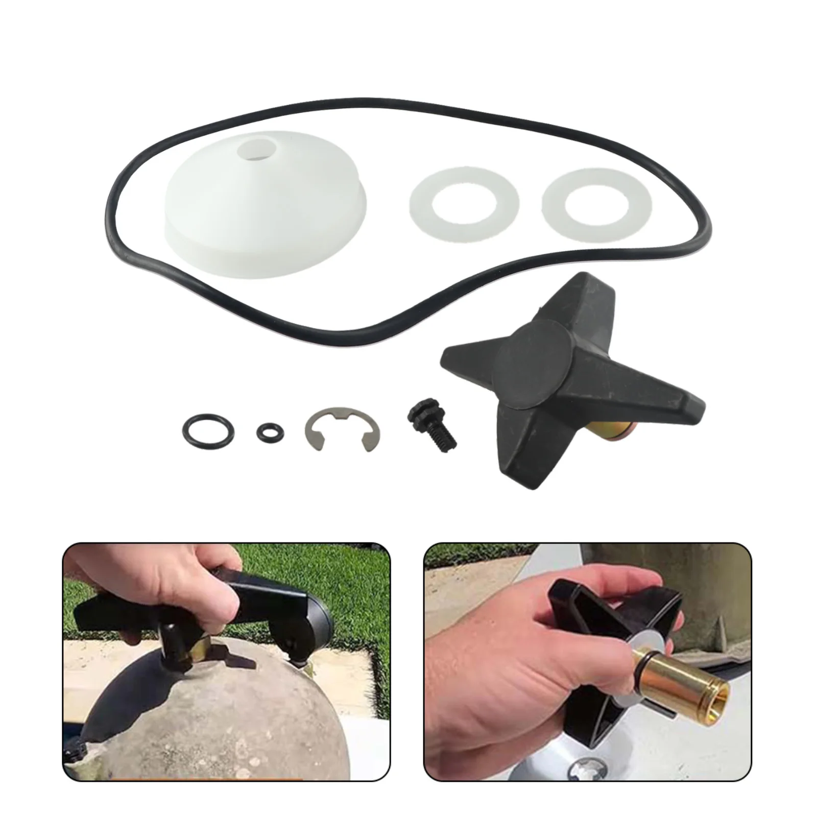 Locking Knob and Pool Filter Replacement Set for Hayward For Star Clear Plus Cartridge Filters including models like the C1502