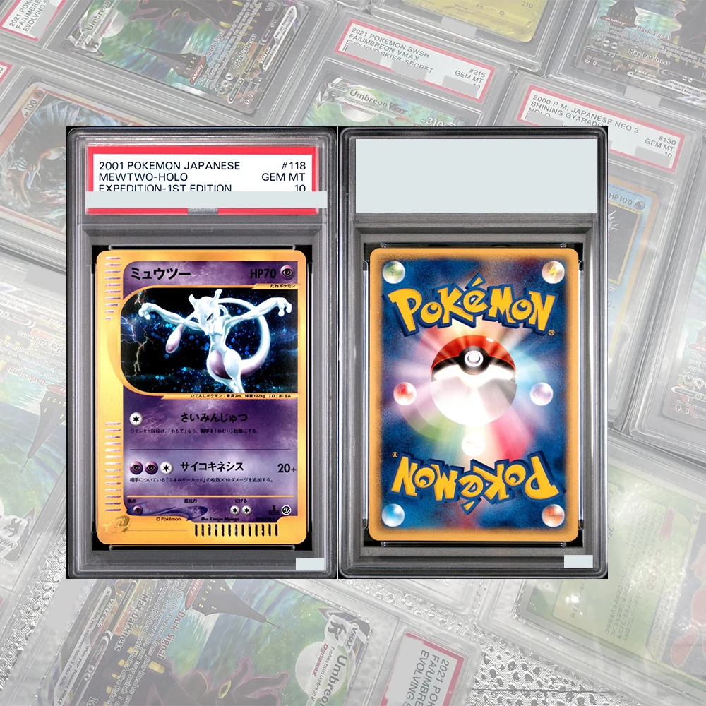 

#249 DIY Proxy PTCG Graded Collection Card 2000 Japanese NEO Lugia-Holo GEM MT 10 Card With Holographic Label Child Gifts Toy