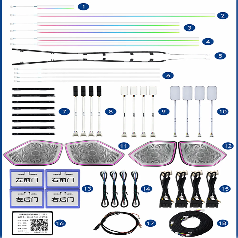 For Audi Q5 ambient light（2019-2023）1:1 mold special style Symphony lights ambient light car Lights interior atmosphere