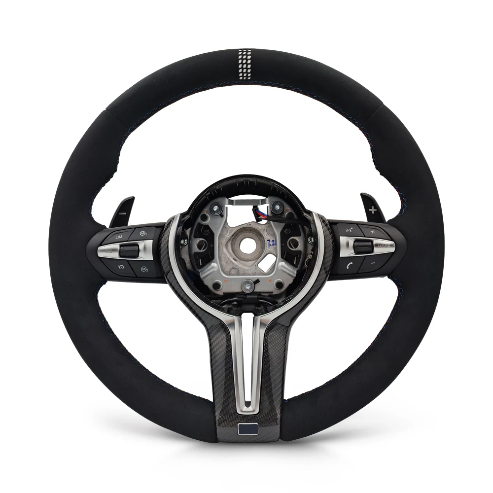 With Carbon Trim CS Style M Steering Wheel for BMW F01 F07 F10 F20 F21 F22 F25 F26 F30 F31 F32 F36 M2 F87 M3 F80 M4 F82 F15 F16