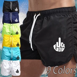 Verão shorts de secagem rápida calções de banho de praia shorts de natação praia esportes (9 cores)