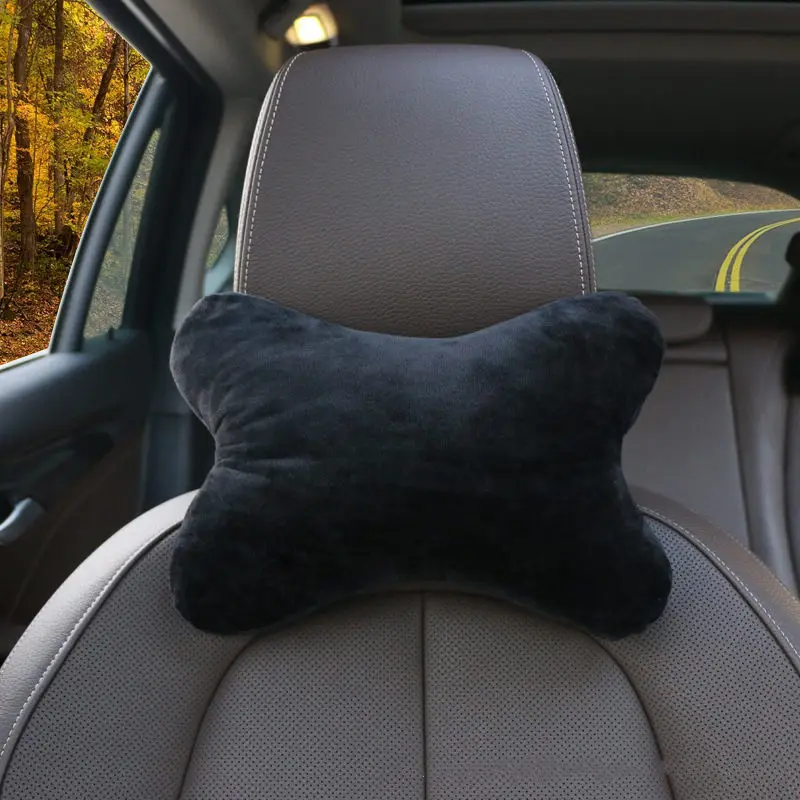 Car Neck Pillow Cotton Flannel for Nissan Qashqai J11 Juke X-trail T32 Tiida Note Almera Primera Pathfinder Versa March Kicks