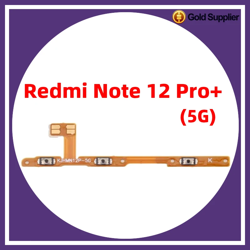 

For Xiaomi redmi note 12 pro plus note 12 pro+ Power ON OFF Volume Camera Key Button Switch Flex Cable Replacement