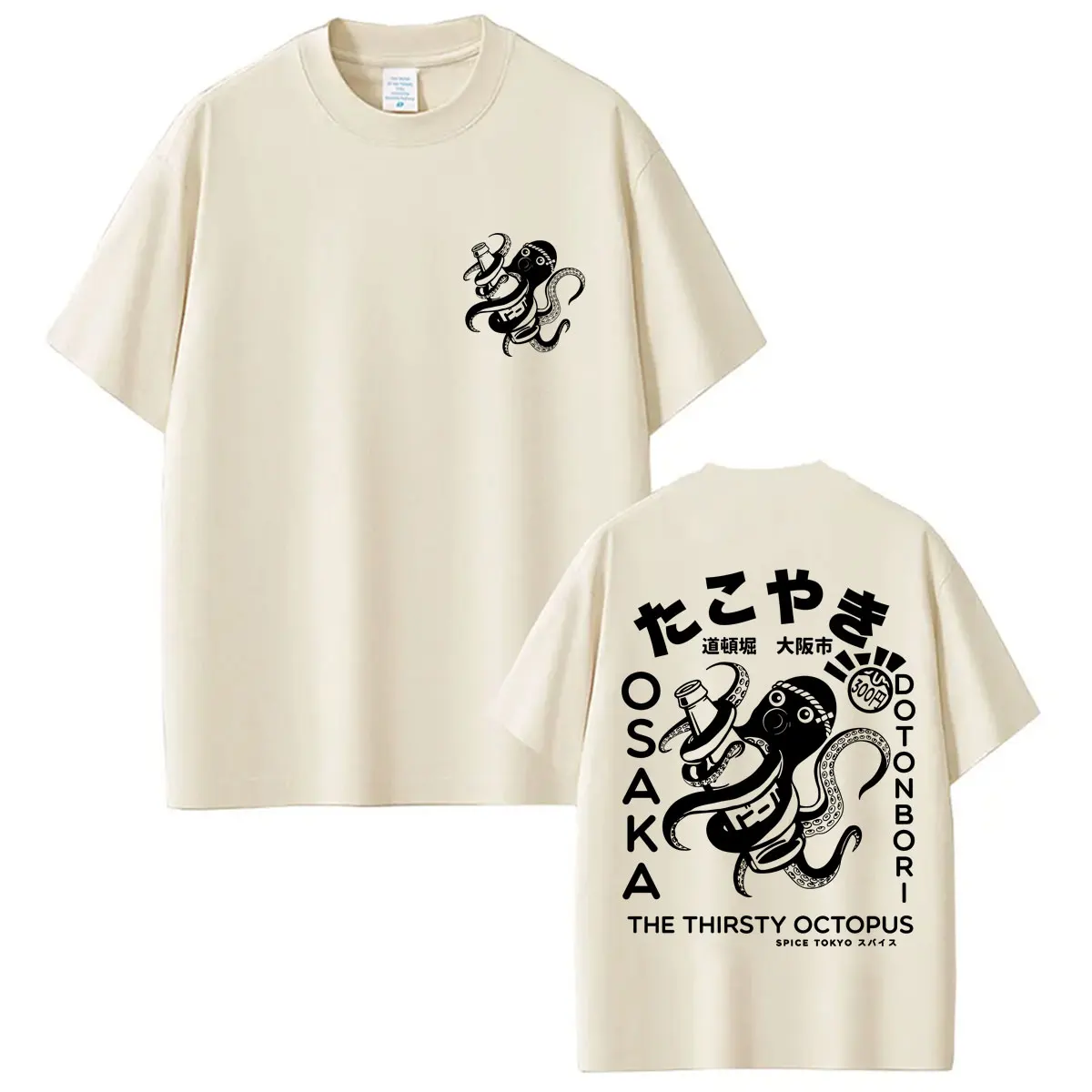 Japanese Style Takoyaki Osaka Octopus Graphic T Shirt Men Women Fashion Vintage T Shirts Oversized Cotton Casual Summer T-shirts