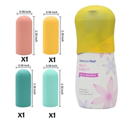 Silicone Bottle Covers for Travel Essentials, Elastic Sleeves for Leak Proofing Cruise Ship, Women and Men, 4 Pack