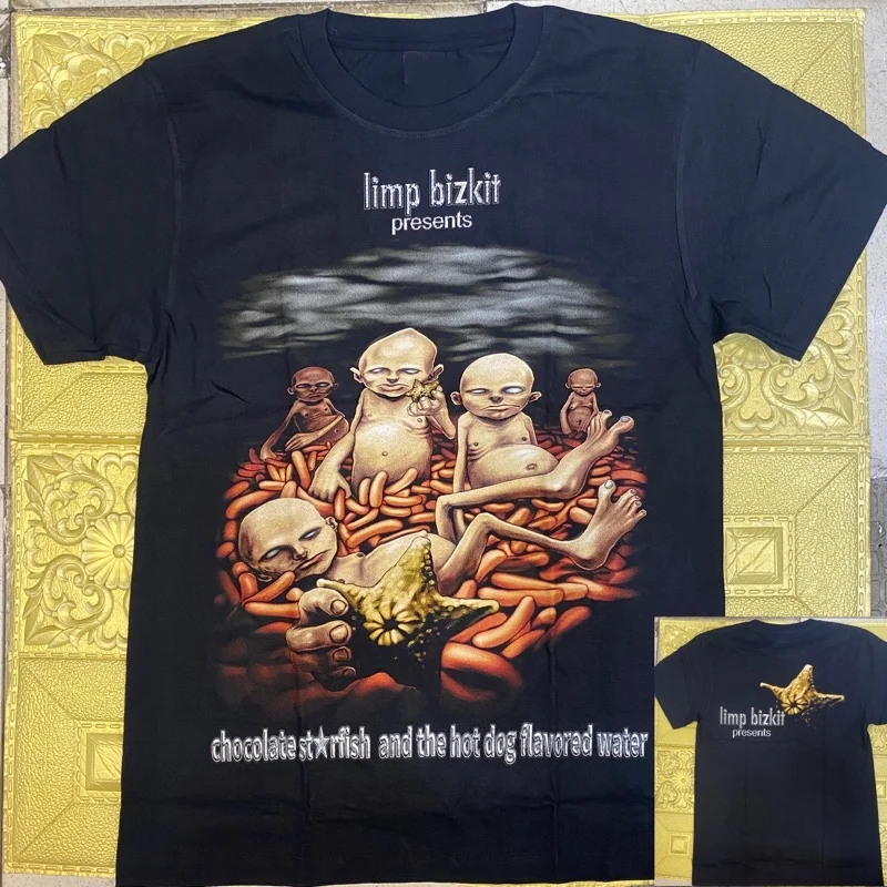 Limp Bizkit Black T Shirt Chocolate Starfish And The Hotdog Double Sided S-5Xl