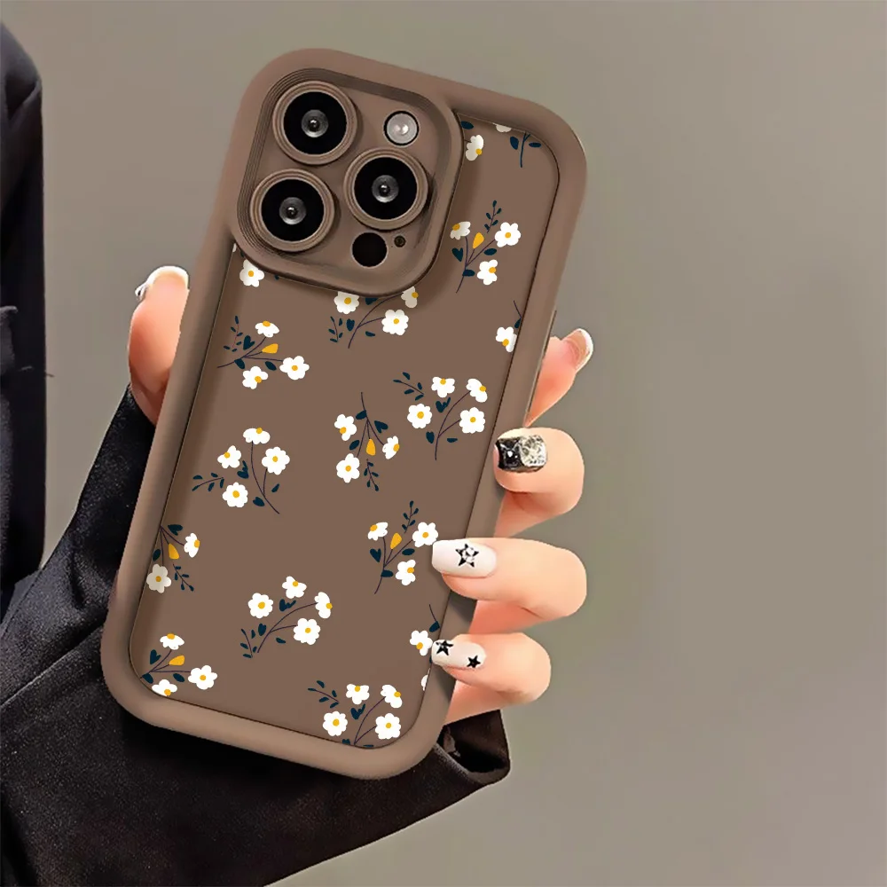 Floral Phone Case for iPhone 11 Cases iPhone 14 15 13 Pro Max 12 XR XS 7 8 Plus SE 14promax 15promax Silicon Soft Fundas Covers
