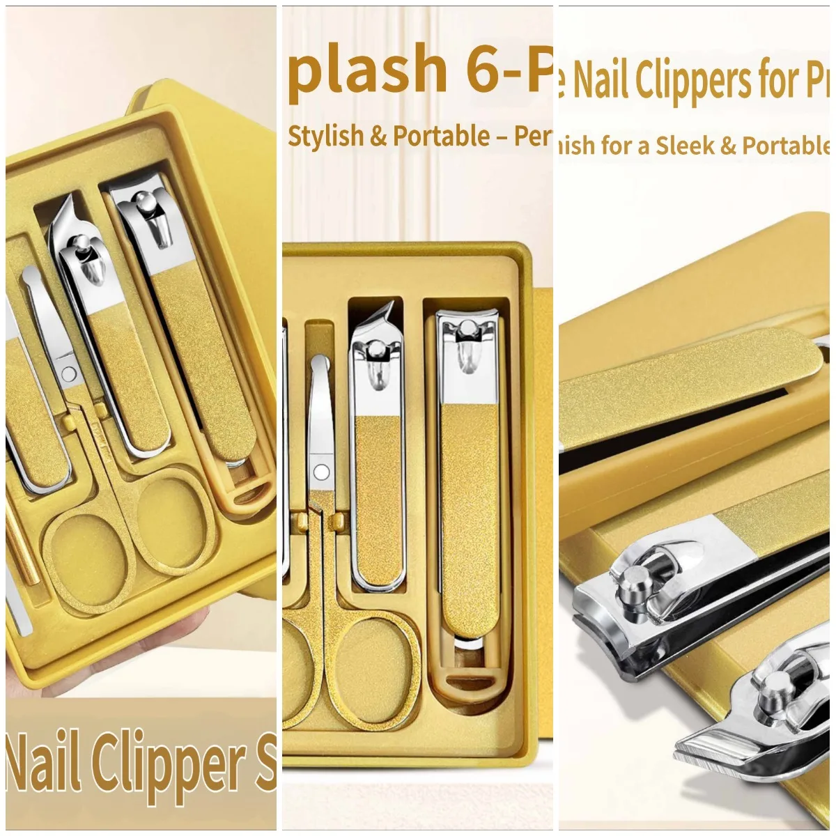 

Nail clipper 6-piece set anti-splash high quality nail clipper set nano nail clipper trimming tool