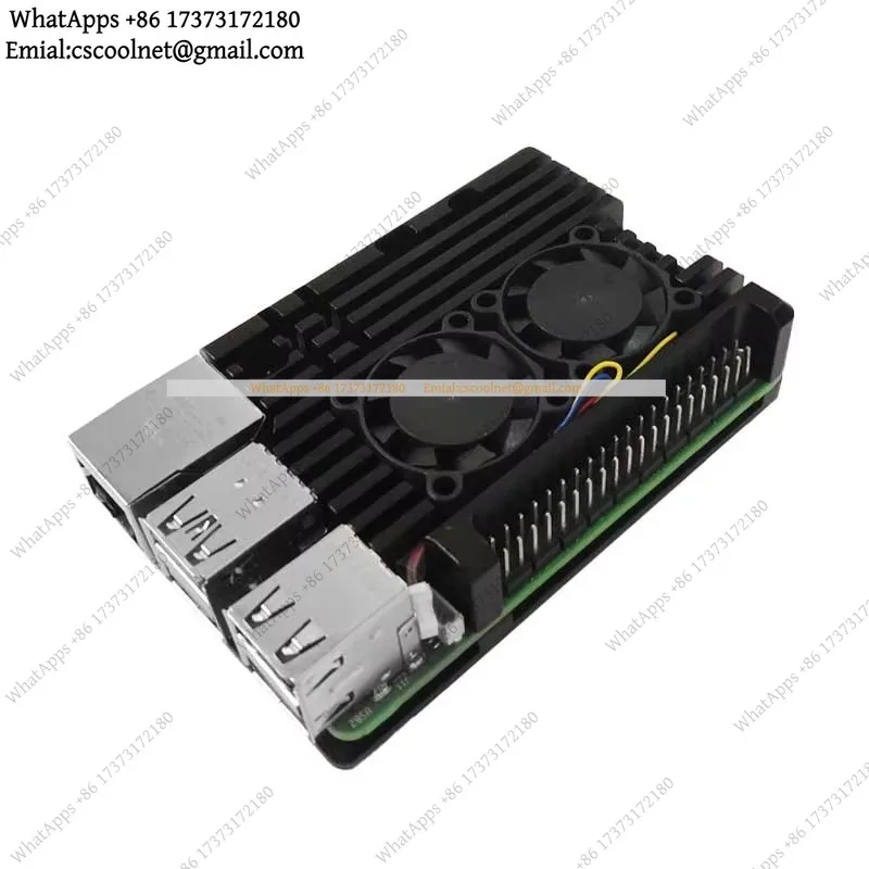 k06 Aluminum Metal Case With Dual Cooling Fans For Raspberry Pi 5