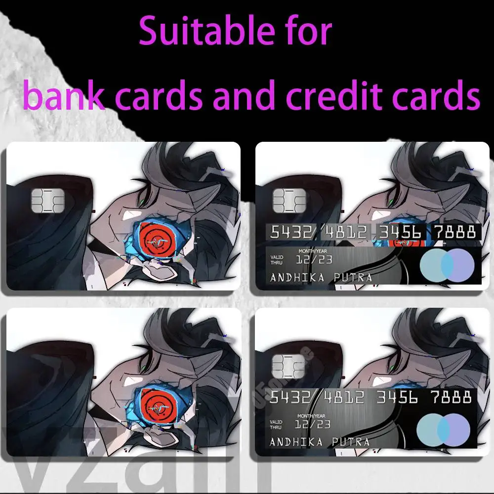 V-Vox Big D-Demon Card Stickers Credit Visa Debit Bank Charge Card Bus Metro Waterproof Sticker Decal Decoration