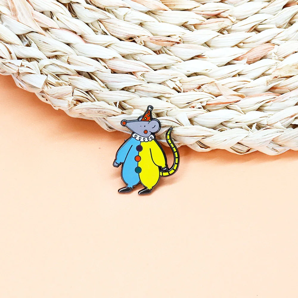 Clown Rat Enamel Pin Clown And Rat Mashup Badge Creative Jewelry Decoration
