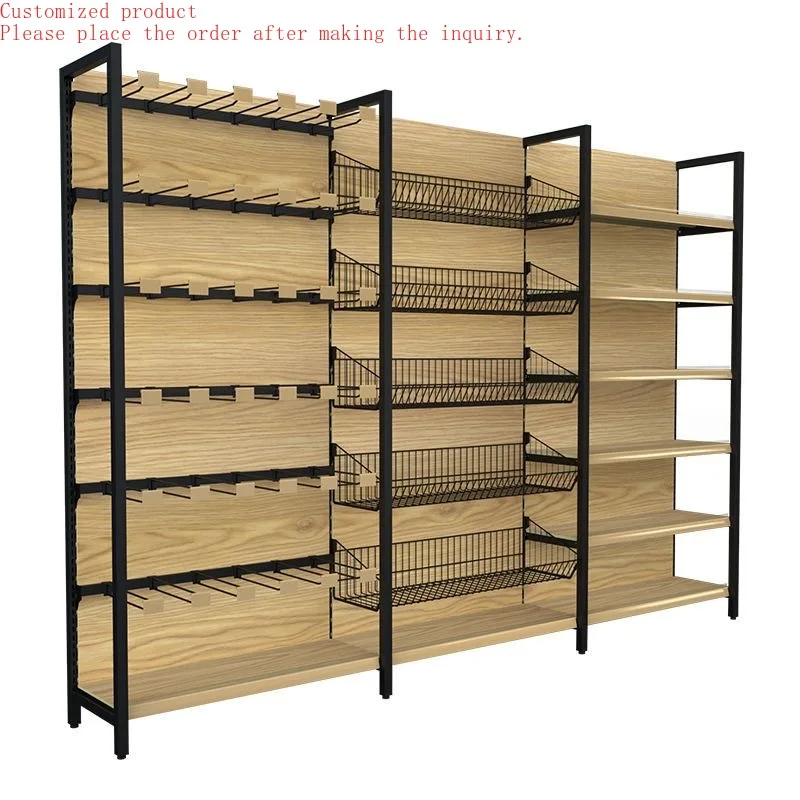 

Custom.Supermarket Shelves Heavy Duty Multifunctional Display Shelves Double-Sided Factory Direct Sale Cheap Price for Grocery S