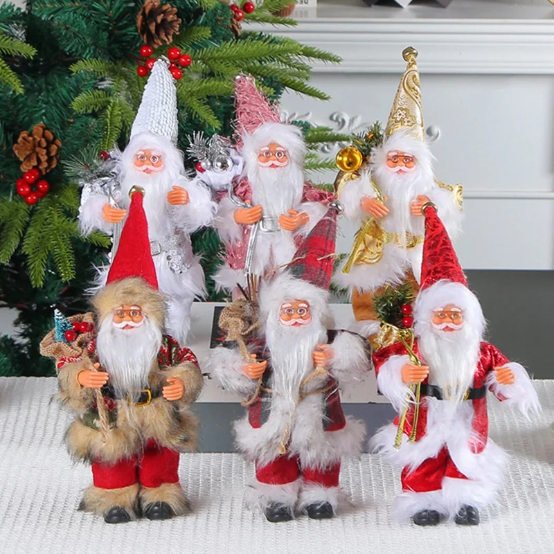 Santa Claus Christmas Ornaments Standing Santa Claus Image Christmas Decorations Holiday Home Decor C-A46I