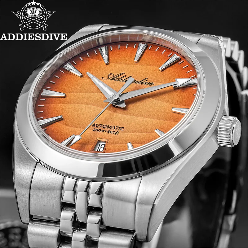 

ADDIESDIVE Automatic Watches For Men Desert Dial 200m Waterproof Diver Watch Sapphire Crystal Super Luminous Wristwatch 2026 New