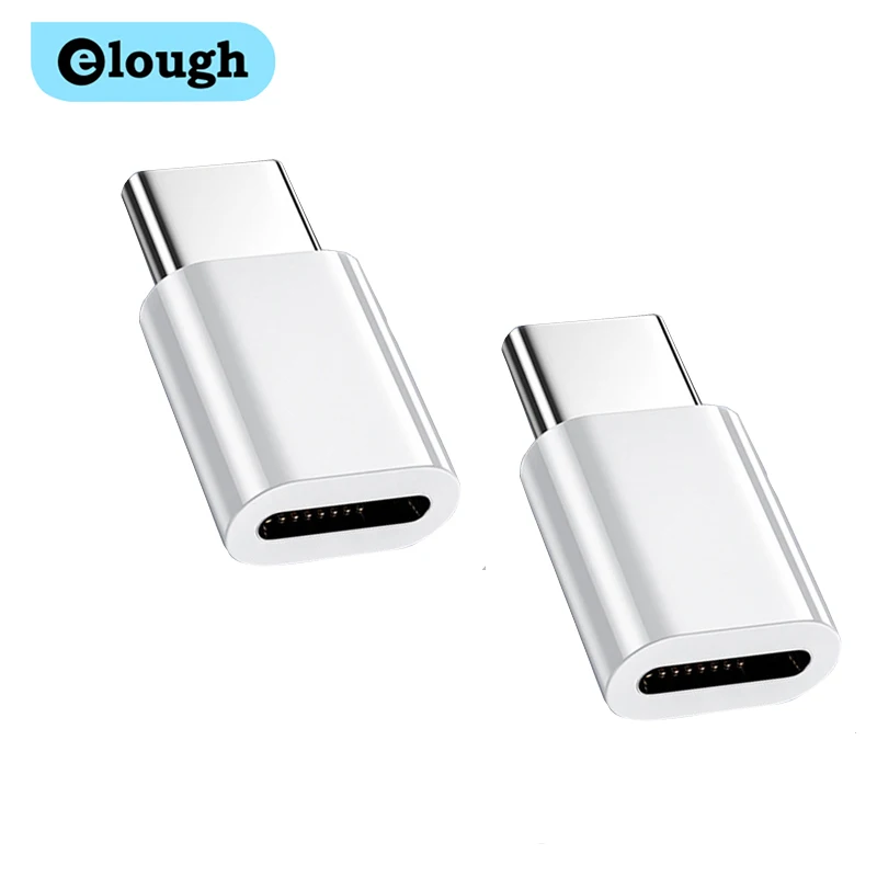 Elough Type C Female to Lightning Male Adapter Fast Charging USB 2.0 Lightning Female to Type C Male Adapter Connector