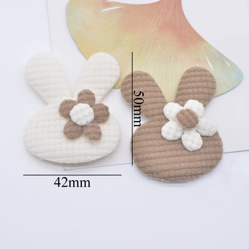 10Pcs Padded Kawaii Rabbit Bear Mouse Head Appliques for DIY Clothes Hat Shoes Toy Sewing Patches Handmade Headwear Clips Decor