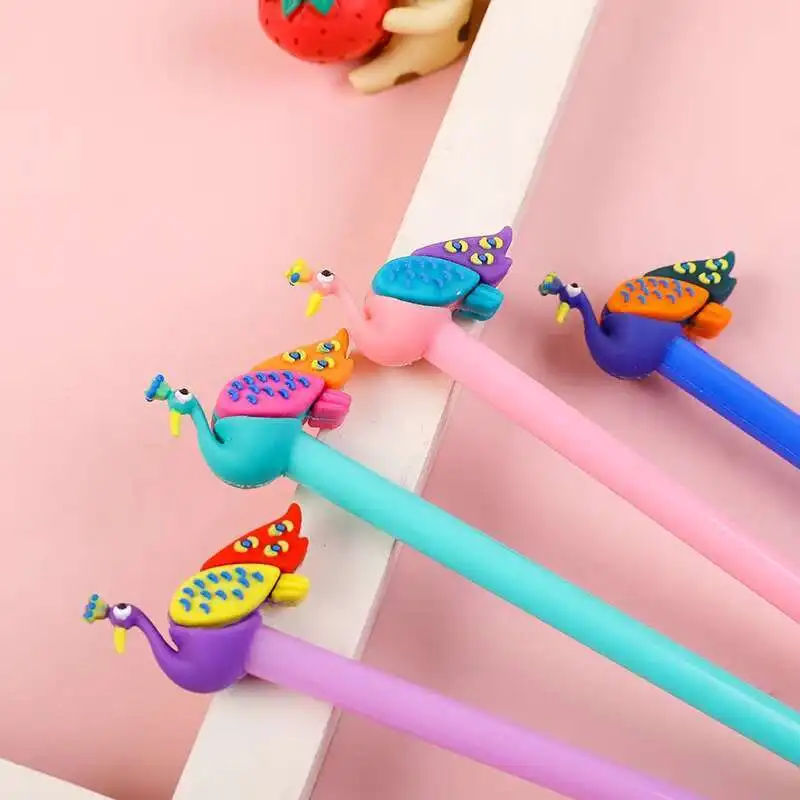 1 Stück Lytwt's Briefpapier niedlichen Bonbon Farbe Pfau Stift Schul büro liefern kreative Styling Kawaii Gel Stift – Detail 2