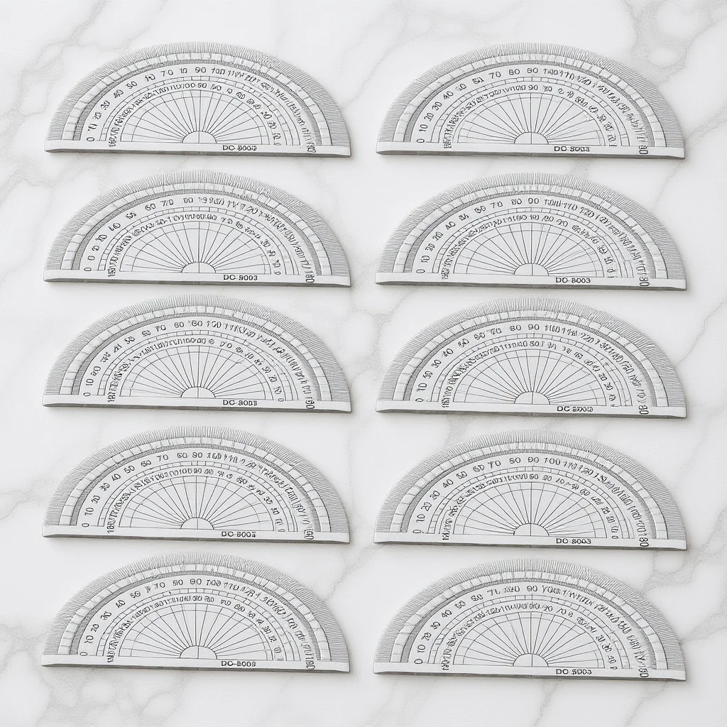 20 قطعة مساطر منقلة 180 درجة قياس زاوية مكتب طلاب المدارس أدوات الرياضيات البلاستيكية خفيفة الوزن رسم الهدايا