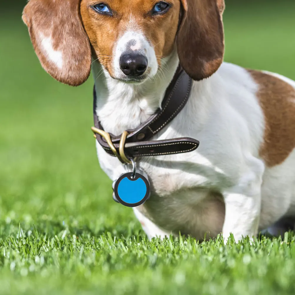 

6pcs Blue Silicone Protective Cover Pet Accessories For Dogs ID Tags Mute Collar Accessories Pet Supplies Hardware