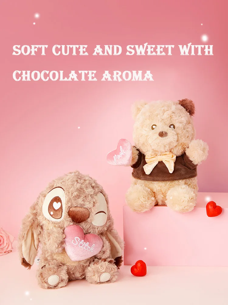 

Официальная шоколадная плюшевая кукла Stitch And Friends с Винни Пухом, мягкая игрушка-животное для коллекции и подарка