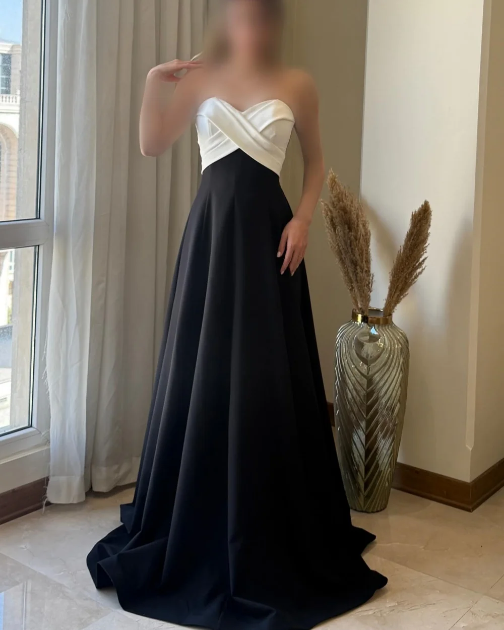 Customized Retro Simple Jersey Ruched Pleat A-line Strapless Long Dresses Bespoke Occasion Dresses Sizes Available Modern Style