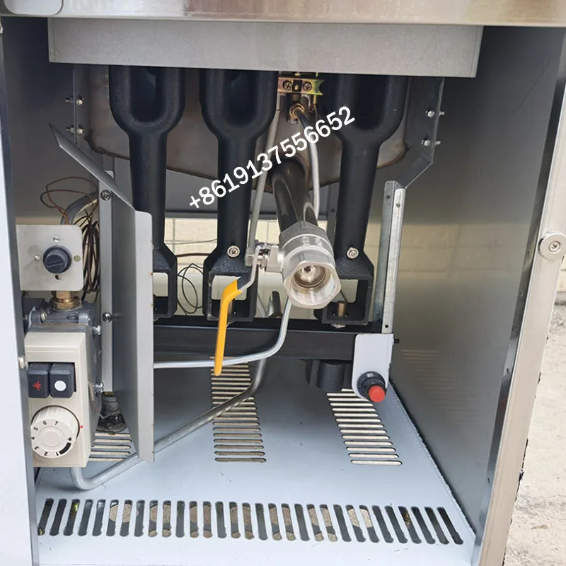 Vertical Gas Electric Temperature Controlled Fryer Luxury Commercial Large Capacity Natural Gas Three-tube/Four-tube Fryer