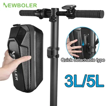 NEWBOLER Electric Scooter Front Bag Handlebar Water-Resistant Quick Release 5L EVA Big…