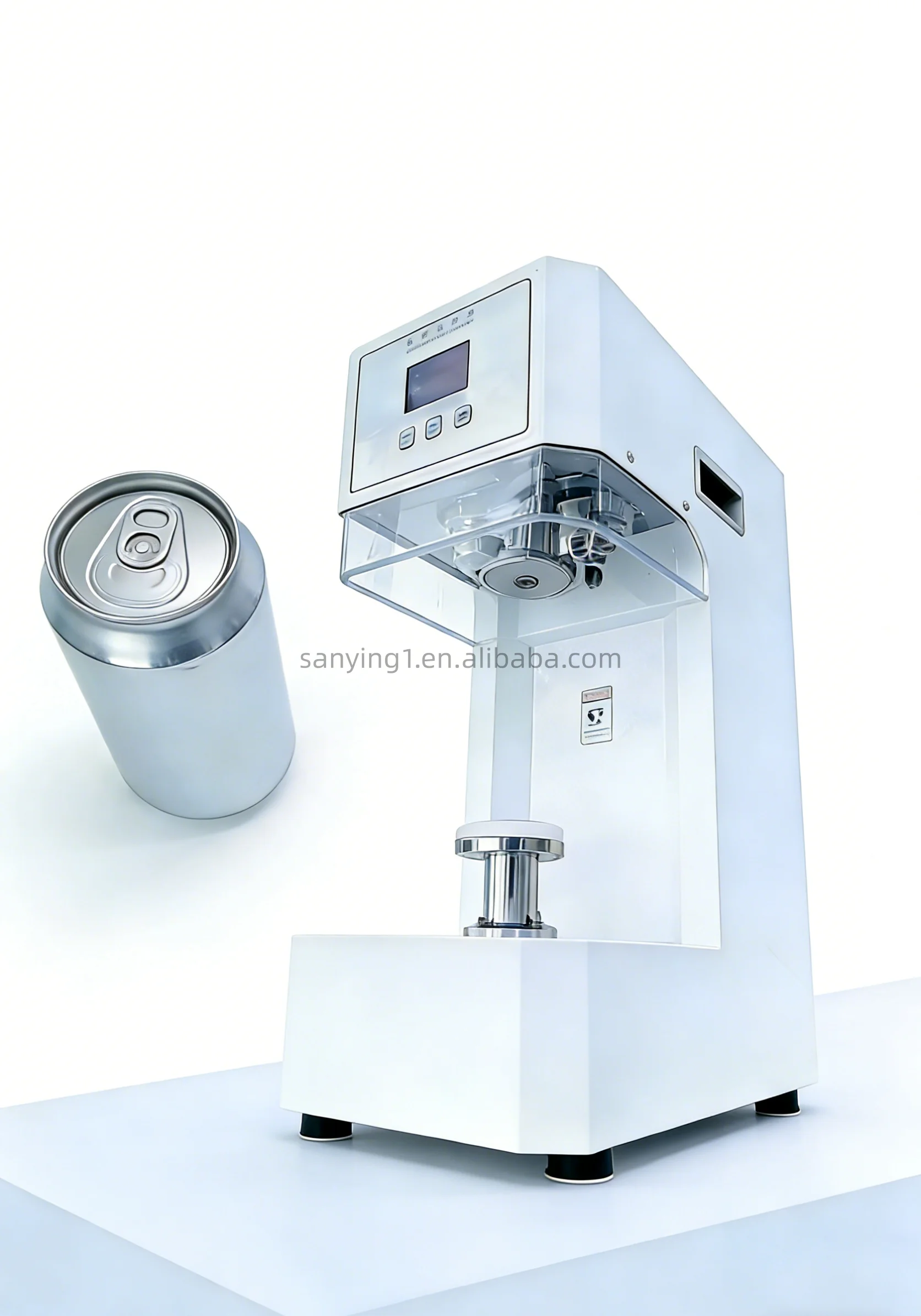 Digital Semi Automatic Capping Machine Touch Screen Aluminum Can Sealer Height Adjustment Can Sealing Machine