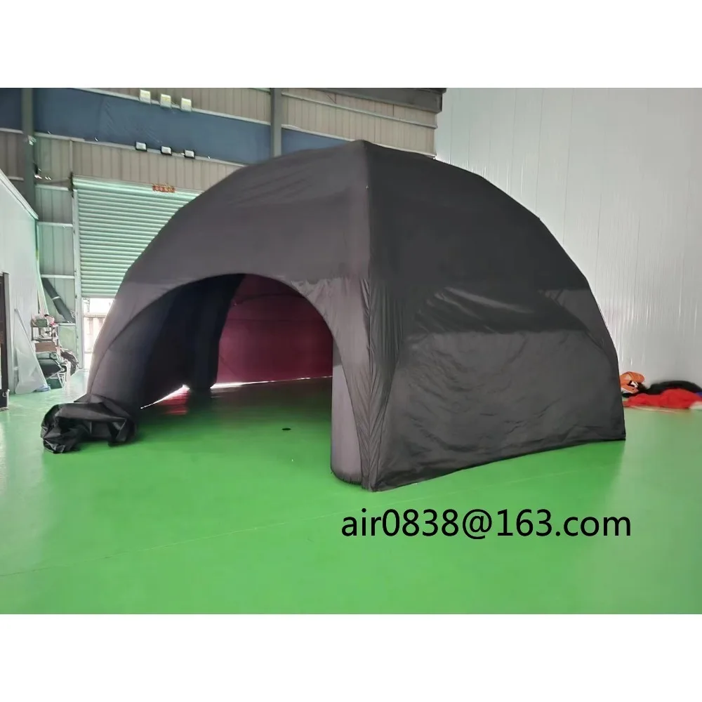 Tienda de araña inflable cubierta portátil con paneles laterales, refugio de cúpula de aire de 6 patas, dosel para eventos para promoción al aire libre