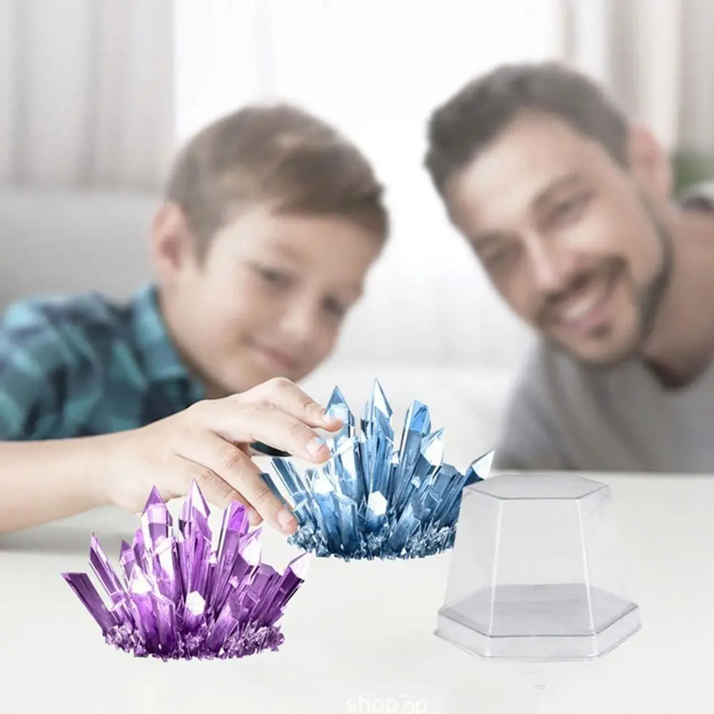 Vitrines Crystal Growing Kit Laat een kristal groeien Levendige gekleurde kristallen DIY Educatief Wetenschap Speelgoed Gemakkelijk te volgen handleiding