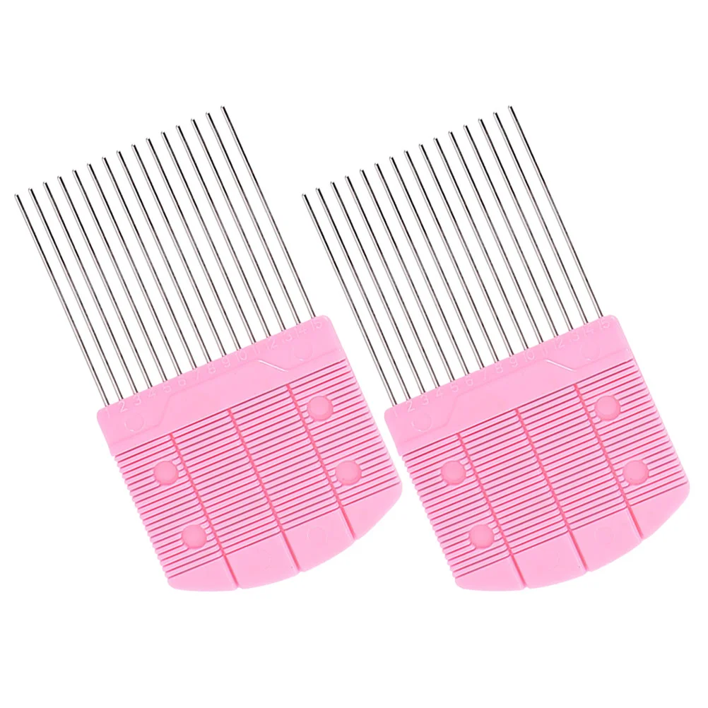 2 Pcs Paper Comb Knitter Slotted Quilling Tool Craft Supplies Tools Paper- Knitting Machine Plastic Metal DIY