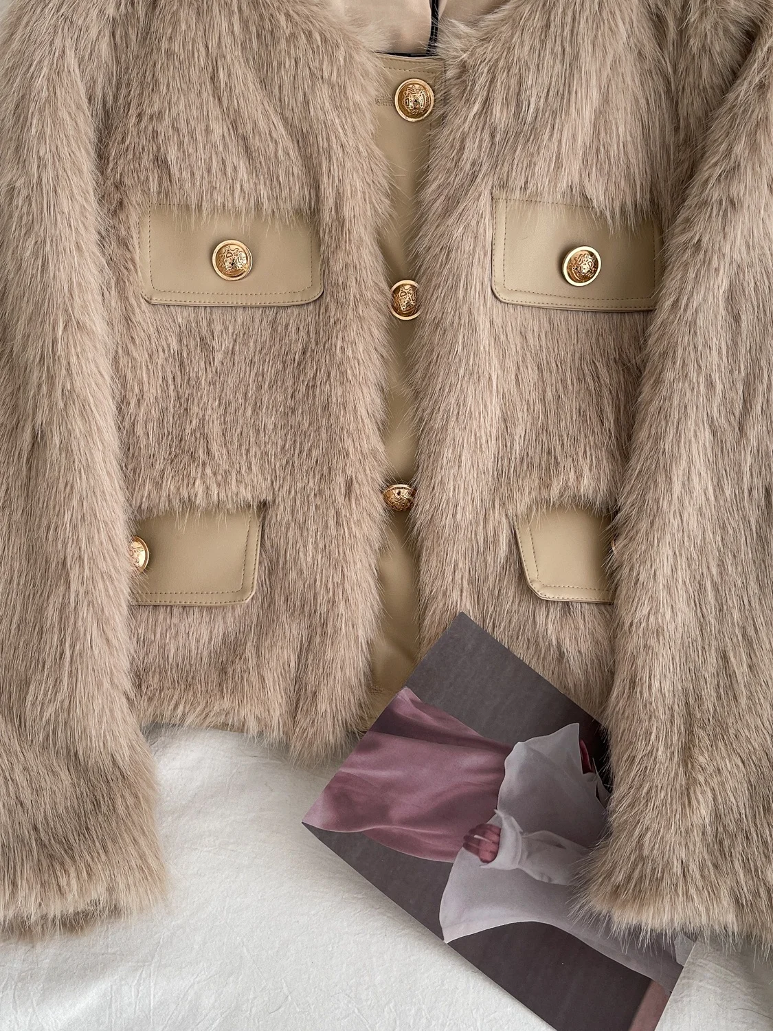 Ele Long Sve Women's Jaet Autumn Winter Faion Metal Bule ket Design Premium Quali Ladies Outerwear Trendy