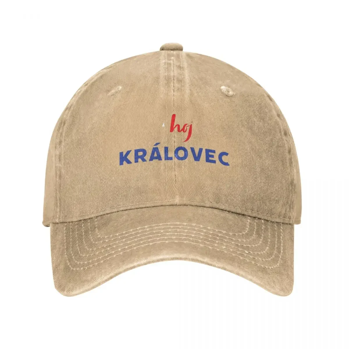 Ahoj Kralovec - Funny Czech Kralovecky Kraj Baseball Caps Denim Fabric Hats Adjustable Casquette Sports Baseball Cowboy Hat