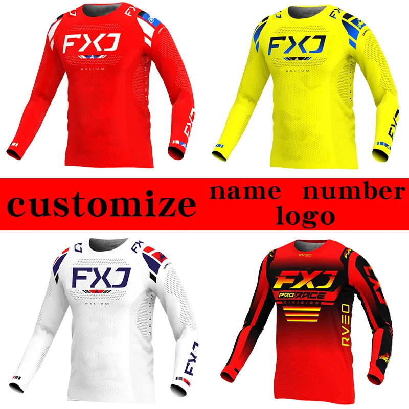 

yellow Children Motocross jersey Off road mx jerseys Dirt Bike Youth Adults racing Enduro MTB Motorcycle Customized name number