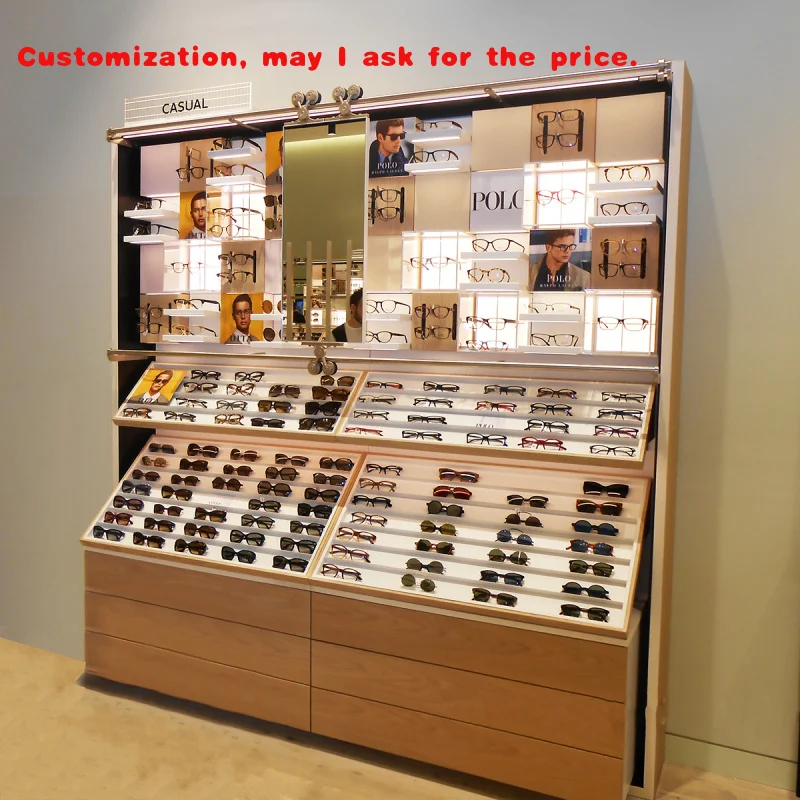 

на заказ.Современный магазин очков, дизайн интерьера, деревянный оптический магазин, витрина, мебель, настенная полка, шкаф, магазин солнцезащитных очков, декор