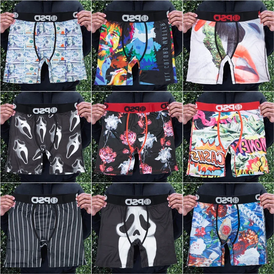 Sexy Men Underwear Boxers Fashion Print Man Boxershorts Breathable Men's Panties Lingerie Plus Size Men Boxer Briefs Underpants