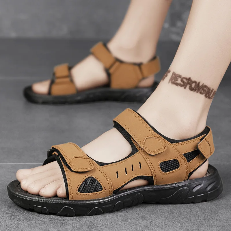 

Мужские летние повседневные нескользящие пляжные сандалии, спортивная износостойкая дышащая пляжная обувь