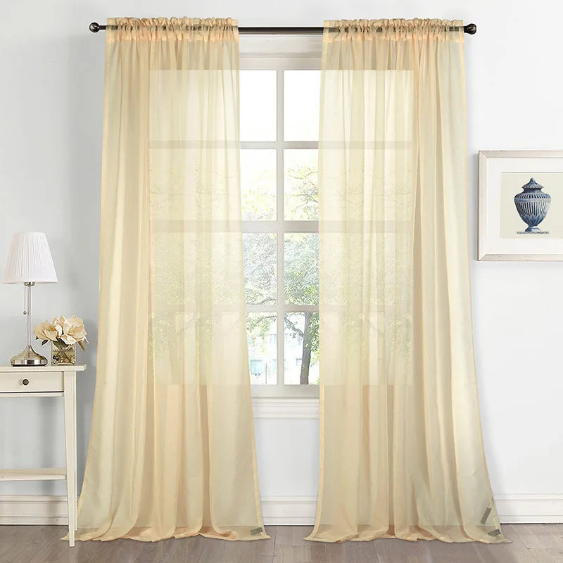 300cm Height Tulle Curtains for Living Room Sheer Solid Color Bedroom шторы Kitchen Study Rideaux pour le salon Custom Made