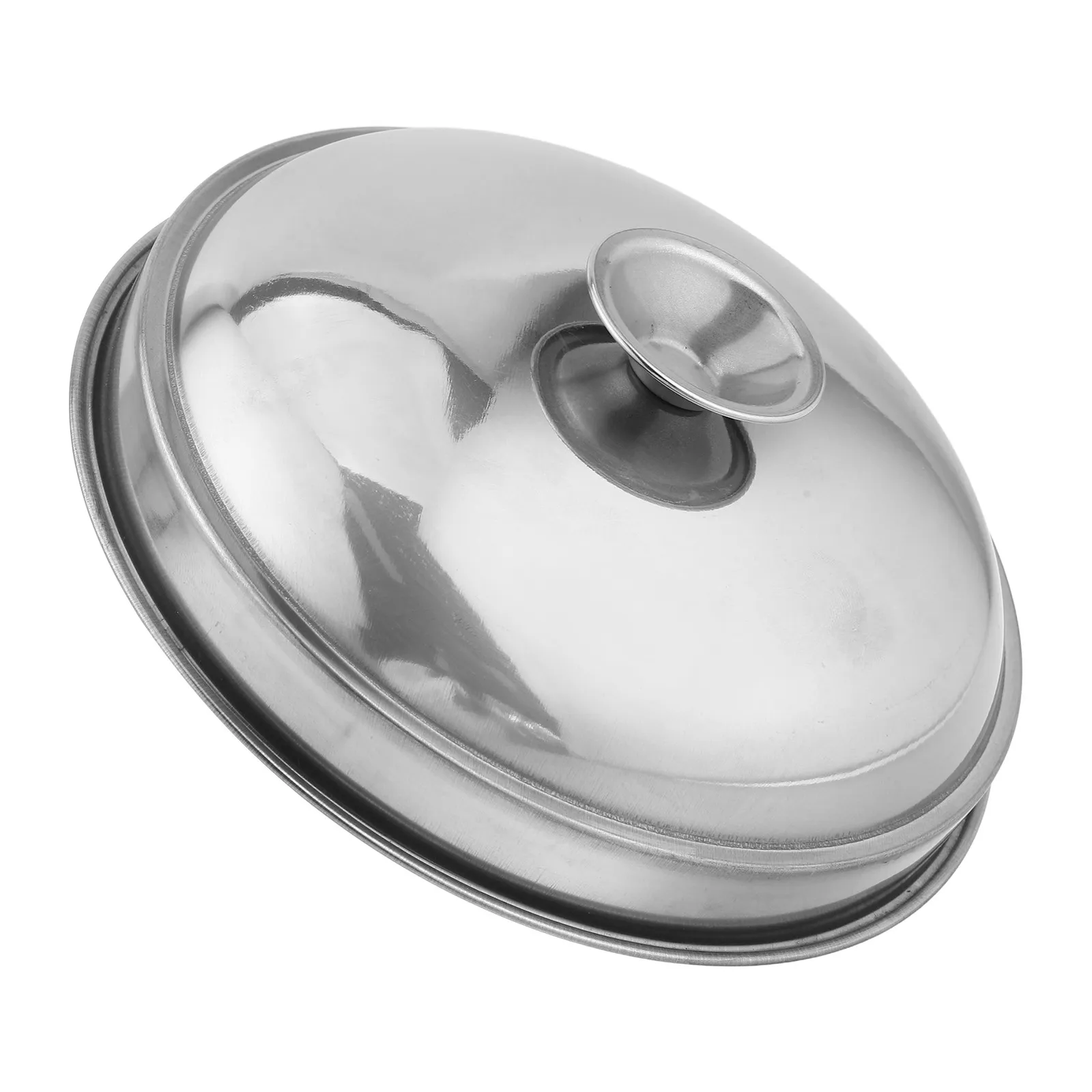 16Cm Stainless Steel Steamer Lid Only Thickened Dome Shape Steam Locking Cover for Vegetable Steamer Basket Kitchen Steaming Use