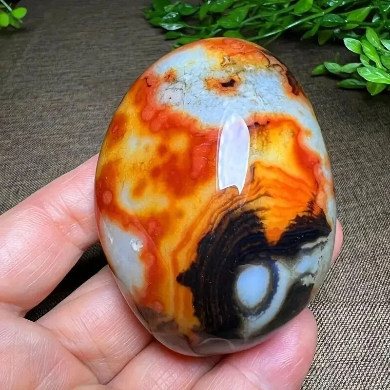 Big Silk Agate Raw Stone Handle Piece No Engraved Pebbles Raw Stone Grab Piece Play Piece DIY Jewelry Gemstones Stone Landscape