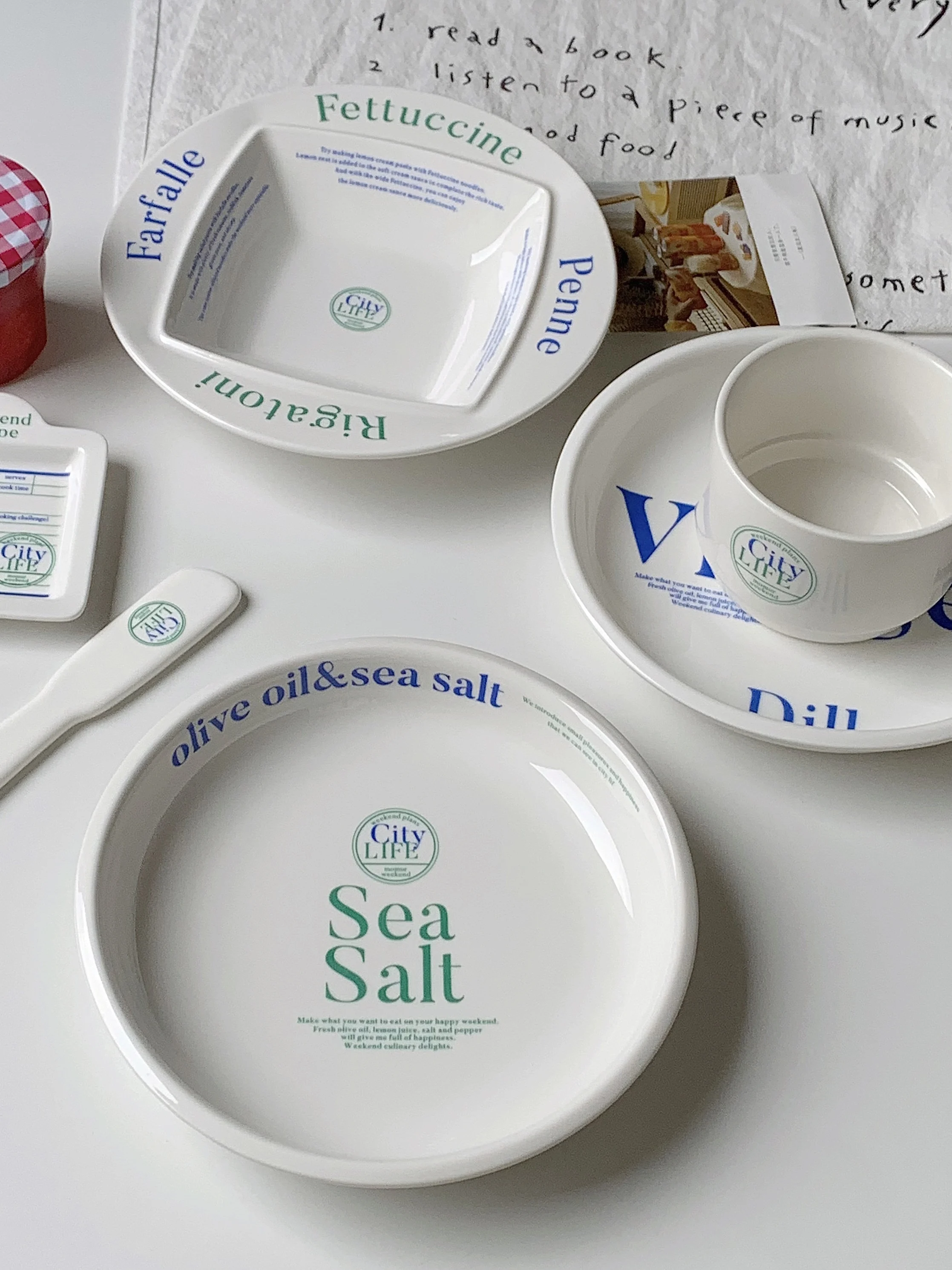 

Корейская тарелка для супа Sle Cerc, западная ужин, паста, салат, завтрак, Di для домашнего использования, буквенный узор, высокотемпературная глазурь